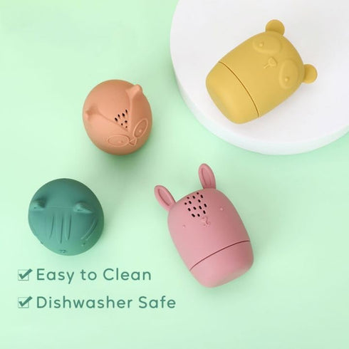 6-12-18 1-3 Silicone Bath Toys, Squeezable Bathtub Toys for Toddle Months+, Kids-Friendly Bath Toys, Baby Shower Toys