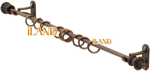 1/12 iLAND Miniature Dollhouse Accessories on Scale, Dollhouse Decor of Mini Curtain Rods, with Antique Crown Finial