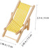 LUOZZY 12pcs Dollhouse Miniature Furniture Accessories Mini Wooden Folding Beach Sunbath Chair Longue Deck Chair