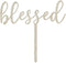 Andaz Press Baby Baptism Wood Cake Toppers, Blessed, 1-Pack, Twins Communion, Christening