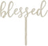 Andaz Press Baby Baptism Wood Cake Toppers, Blessed, 1-Pack, Twins Communion, Christening
