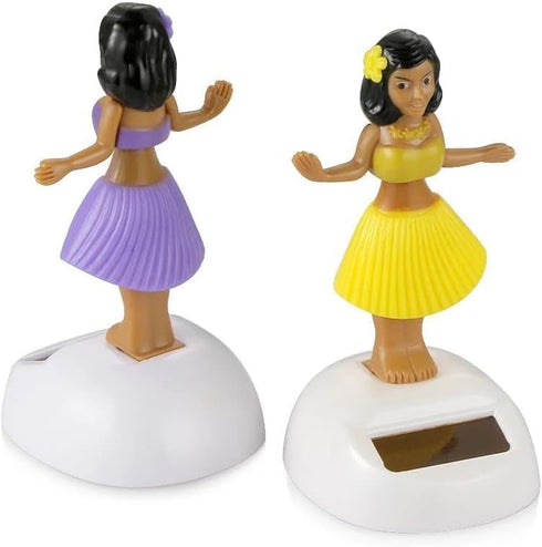 Green Solar Powered Dancing Hula Girl Dashboard Decorations, Swinging Bobbleheads Toy Collection
