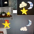 3PCS AUSAYE Decorative LED Night Lights Crescent Moon Star Cloud Lamp Sign Light Room Decor Night Light for Baby Kids