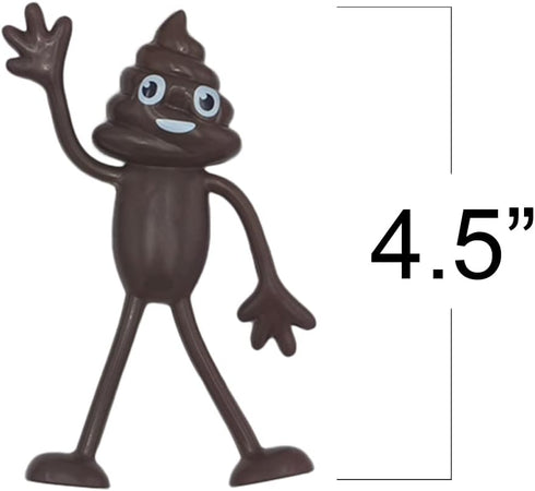 Set 12 ArtCreativity Bendable Poop Toys - of Flexible Poop Figures for Kids, Silly Stress Relief Fidget Toys, Funny