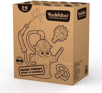 3+) Nozzle, Yookidoo Baby Bath Toddler Toys (Ages - Ready Freddy Spray N Sprinkle Fire Hydrant Bathtime Toy - Includes