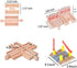 Haiabei 11 Pack Sets, Wooden Train Tracks Male-Female Bump Track, Crossing Bridge, Compatible with All Major Brands