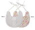 GZMM Baby Bib for Girls, Reversible Waterproof Handmade Natural Cotton Baby Drool Bib, 0-12 Months, 3 Pack