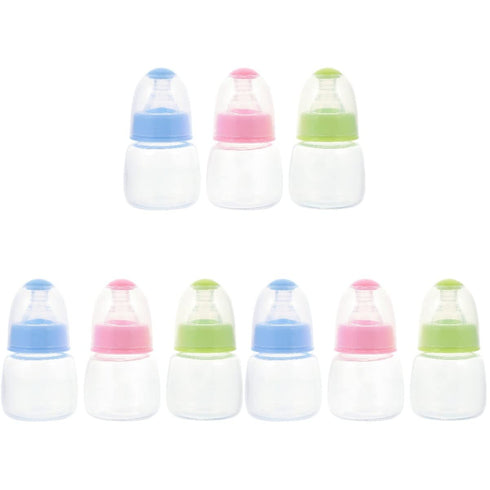 Kisangel Mini Infant Feeding Bottles Set 9 Pack 4Oz Plastic Baby Bottles