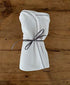 Organic Cotton Grey Baby Swaddle Blanket with White Stitching