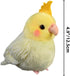 Nohito Realistic Yellow Cockatiel Parrot Bird Plush Toy Stuffed Animal Simulation Fake Bird Cockatoo Stuffed Animals Cute Little Bird Plushie Doll Gifts for Kids 4.9'' (Yellow, M)
