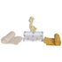 Set Giraffe Gift - Three Muslin Squares with Giraffe Rubber Teether