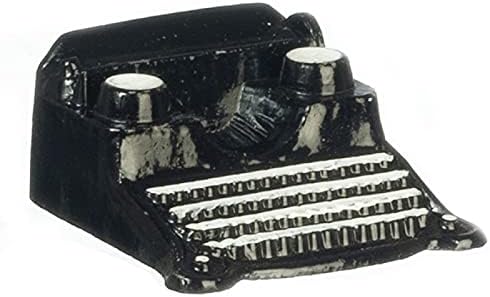 Dolls House Black & White Classic Typewriter Miniature Study Office Accessory