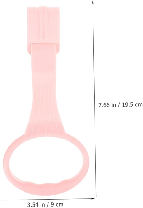 VANZACK Baby Bed Pull Ring, Baby Playpen Pull Up Rings, Standing Walker Crib Tool, Pink 4Pcs