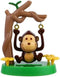 1Pc Green Solar Dancing Animal Ornament - Cute Solar Monkey Swinging Bobble Dancer for Car Dashboard Decoration