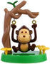 1Pc Green Solar Dancing Animal Ornament - Cute Solar Monkey Swinging Bobble Dancer for Car Dashboard Decoration