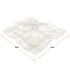 Apricot Lamb Stuffed Animals Security Blanket, White Bunny Rabbit Infant Nursery Plush Snuggler 14 Inches