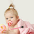 2 Pack Pacifier Clips Baby Girls - MORIBOX Paci Clip Soothe Baby Binky Holder for Shower Birthday Gift