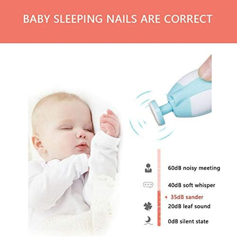 DZSF Trimmer Baby Nail File Safe Electric Nail Clipper Cutter Baby Manicure Pedicure Scissors Kids Infant Care Battery