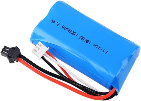 2 pcs 7.4V 1500Mah 15C SM2P Plug Li-ion Battery - for WPL C24 MN D90 RC Car, Remote Control RC Toys