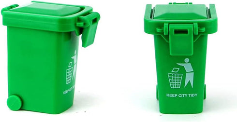 AITING Kids Push Toy Vehicles Garbage Truck's Trash Cans Toys Mini Curbside Vehicle Garbage Bin