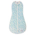 Woombie The Original Baby Swaddle Blanket, Cool Blue Mustache, 5-13 lbs