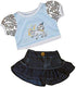 Unicorn Glitter Outfit Teddy Bear Clothes, Fits Most 14" - 18" Build-a-Bear Stuffed Animals