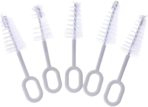 KRTYDBFZ Set of 5 Rotary Nipple Brush Milk Bottle Straw Brushes Practical Brush