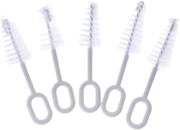 KRTYDBFZ Set of 5 Rotary Nipple Brush Milk Bottle Straw Brushes Practical Brush