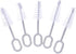 KRTYDBFZ Set of 5 Rotary Nipple Brush Milk Bottle Straw Brushes Practical Brush