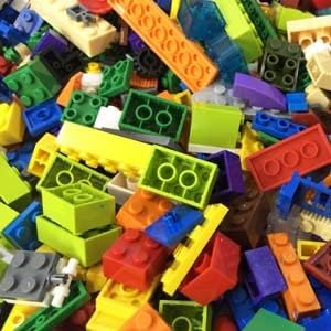 Brick Loot 1,000 Building Blocks with Storage Box Organizer, Fun Toy Bricks for Kids & Adults 6 Year Old+, Compatible