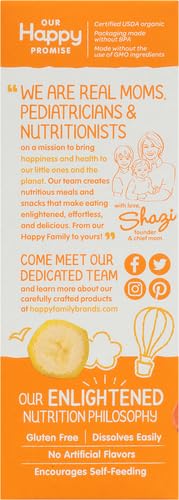 Happy Baby Organic Teethers - Banana and Sweet Potato Gentle Teething Wafers, 2 Count per pack, 12 Count per box