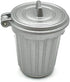 Adult Scene DIY 1:12 Dollhouse Miniature Furniture, Silver Trash Can Garbage Bin (30mm width, 26mm height, 35mm)