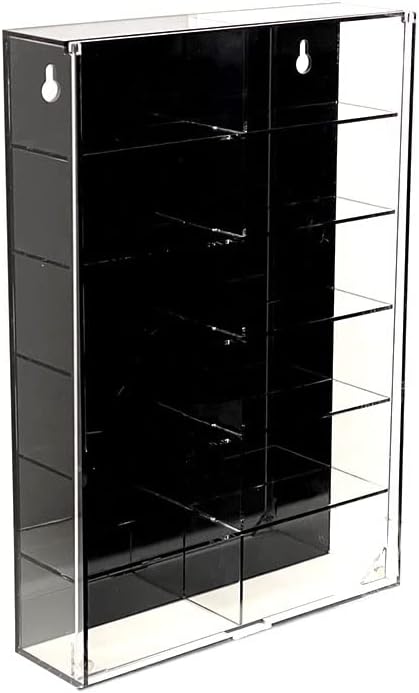 MJ08012BK Showcase Wall Mount for 1:64 Cars, Holds 12 Cars, Dimensions 8.11" x 2.25" x 12"