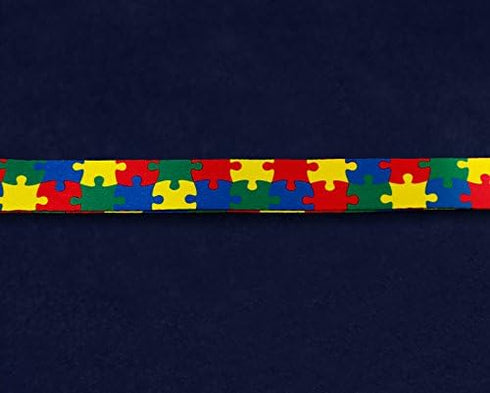 Autism Awareness Puzzle Piece Lanyards/Badge Holders for Keys, ID Card, Awareness Events, Gift-Giving