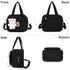 Lushandy Baby Diaper Bag Tote, Mom Bag Cute Crossbody Diaper Bags Baby Travel Bags for Girl Paaleras Para Bebe (Black
