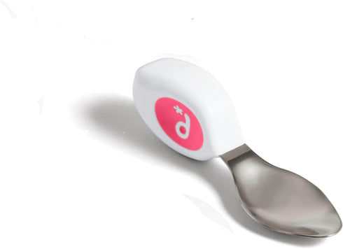 doddl Toddler Utensils, Ergonomic Fork Spoon and Knife Set for Self Feeding, Stainless Steel for 1-3 Year Olds (Magenta)