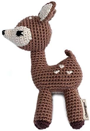 Organic Hand Crocheted Rattle (Brown)