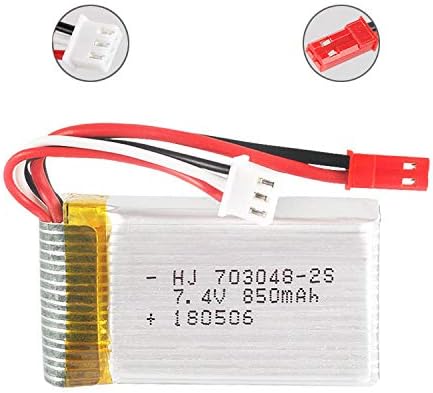 Itexkun 2 7.4V 850mAH 20C 703048 U829A U829X X600 Pcs Lipo Battery JST Plug for UDI MJX Remote Control Car Boat Drone