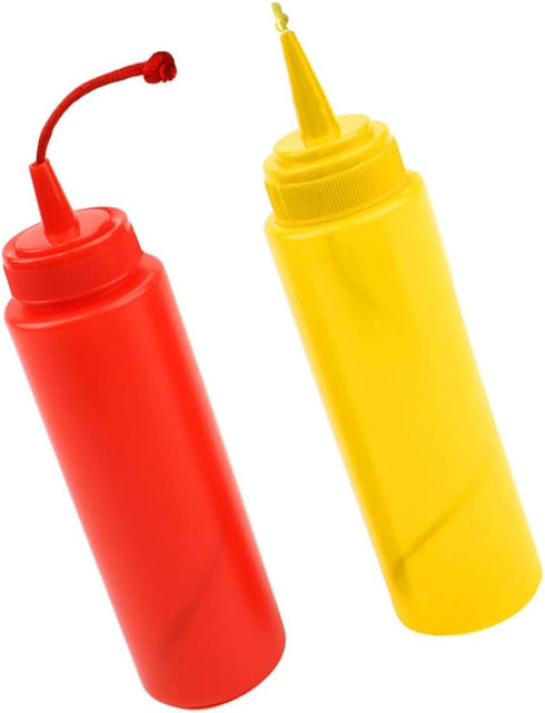 STOBOK 2Pcs Fake Mustard and Ketchup Bottle Funny Fake Salad Dressing Bottle
