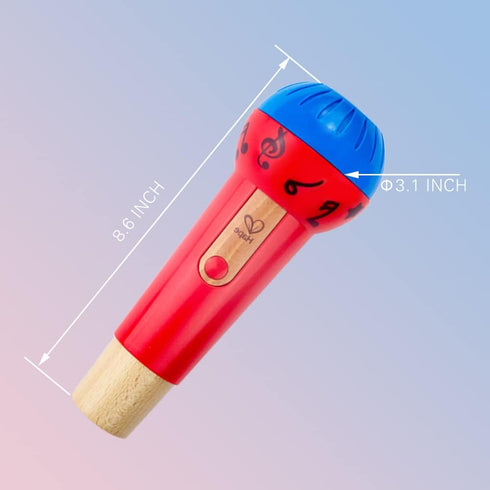 Hape Mighty Echo Microphone, Battery-Free Voice Amplifying Toy for Kids 1 Year & Up, Red, Model Number: E0337