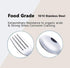 ANNOVA Kids Silverware Set, 6 Pieces Stainless Steel Children's Flatware, 3 x Forks, 3 x Dinner Spoons, Plastic Handle,