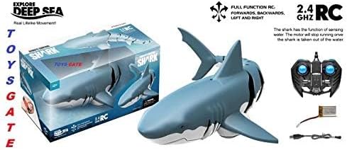 My Pet Elephant 2.4G Swimming FMT Remote Control RC Waterproof Shark Outdoor Pool Toys Lake Boat R/C, unisex-children