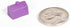 Plastic Houses: Purple Color Board Game Replacement House - 50 Pieces for Miniature Town & City Buildings