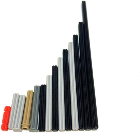 120Pcs Pack, Set, Axle Rods Assortment Train Wheel Cross Axle Parts Replacement Pieces Compatible with Lego Parts