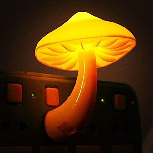Sensor LED Night Lights for Adults Kids, Cute Mushroom Night Light, Plug in Wall Lamps for Bedroom, Bathroom, Toilet,