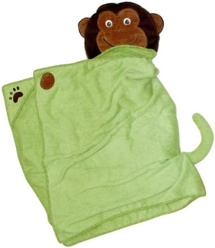 Frenchie Mini Couture 100% 30"x 54" Hooded Towel Monkey Cotton Extra Large One of a Kind Toddler/Child Towel Animal