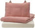 Generic 3-Piece Crib Bedding Set Pale Pink/Beige, 27.5x52 Soft Cotton Duvet Cover, Pillowcase