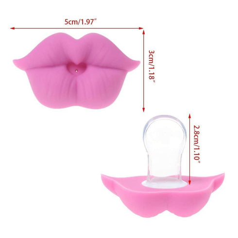 Funny Baby Pacifiers, Lips Pacifiers for Babies 3-18 Months, BPA Free Funny Pacifiers for Boys and Girls