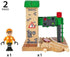 Brio World 33674 - Signal Station | 2-Piece Interactive Wooden Toy Accessory for Kids Ages 3 and Up
