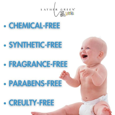 Lather Green 4 oz Gentle Embrace Baby Oil - Hydrating & Soothing for Sensitive Skin